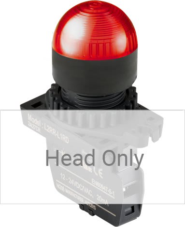 Autonics L2RR-L1R - 22/25 mm Pilot Light, Red, Dome Head Only