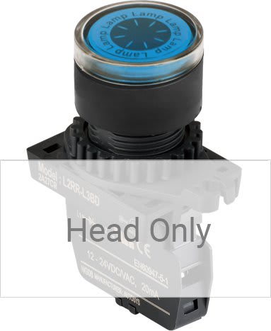 Autonics L2RR-L3B - 22/25 mm Pilot Light, Blue, Flat Head Only