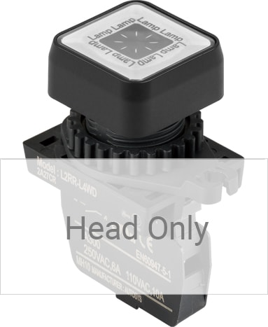 Autonics L2RR-L4W - 22/25 mm Pilot Light, White, Flat Square Head Only