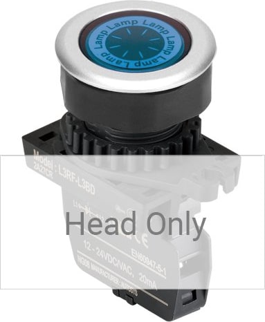 Autonics L3RF-L3B - 30 mm Pilot Light, Blue, Flat Round Head Only