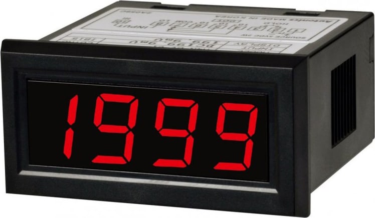 Autonics M4NN-AV-12 - Compact Digital Panel Meter, AC Voltage, 5-24VDC, PNP Open Collector Output