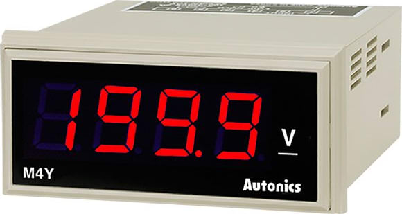 Autonics M4Y-DV-X - Digital Voltmeter, DC voltage, 0-75MV,Output 0-300 Amps, 24-70 VDC