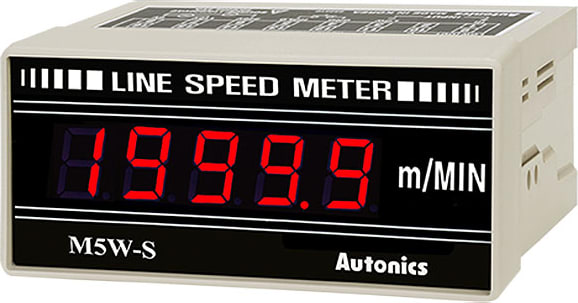 Autonics M5W-S-1 - Speed Meter, 19999 m / min, 0 - 10 VDC