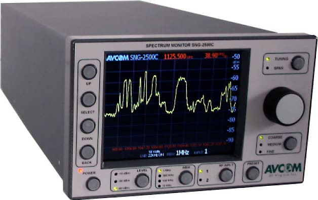 Avcom SNG-2500C Rack Mount Spectrum Analyzer (5MHz - 2500MHz) with Display