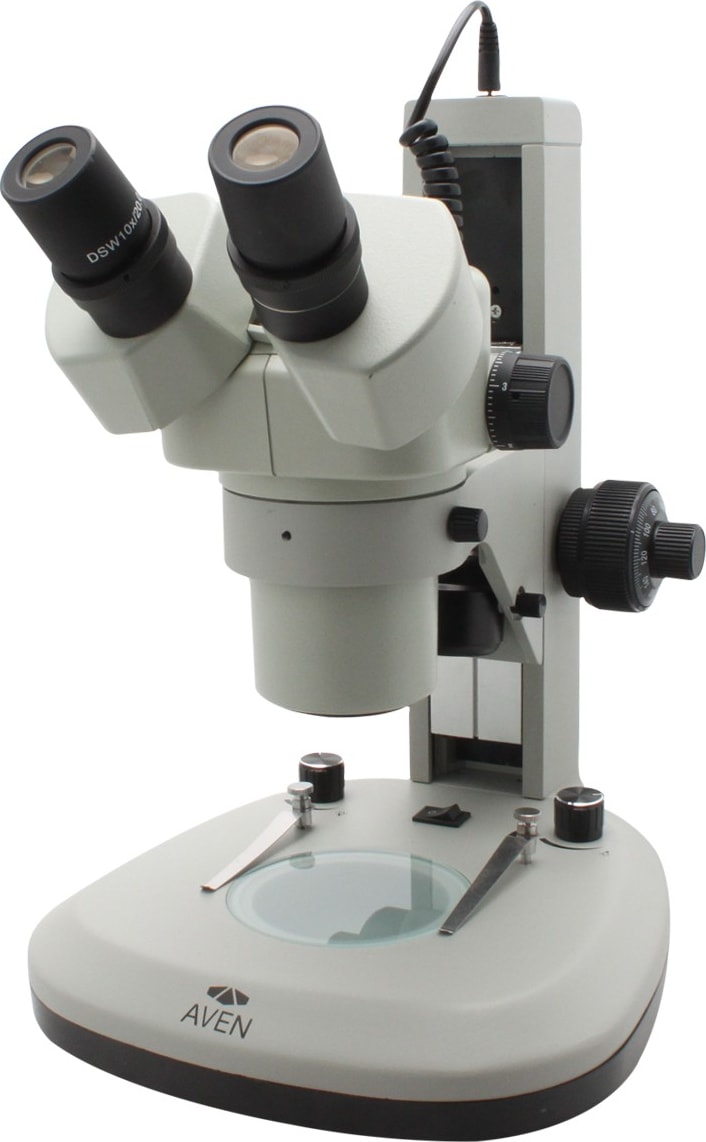 Aven Tools DSZ44-506 - DSZ-44 Stereo Zoom Microscope (10x - 44x) On Track Stand w/Top & Bottom LEDs