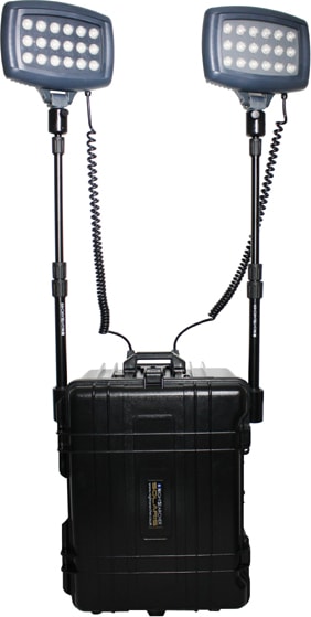 B&W Solaris Duo 24/A Black Ultra High-Impact ABS Plastic Case with Dual High Powered 50,000-Hour CREE LED Flood Light