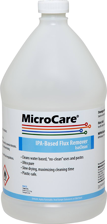 MicroCare MCC-BACJG - IPA Flux Remover, IsoClean (1 Gallon Plastic Bottle)