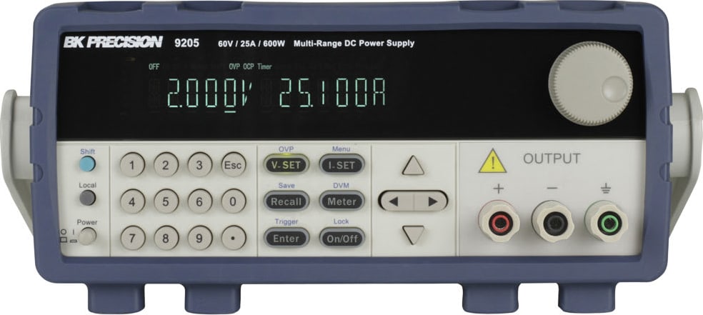 BK 9205B - Multi-Range Programmable DC Power Supply, 600W, 60V, 25A, NO GPIB