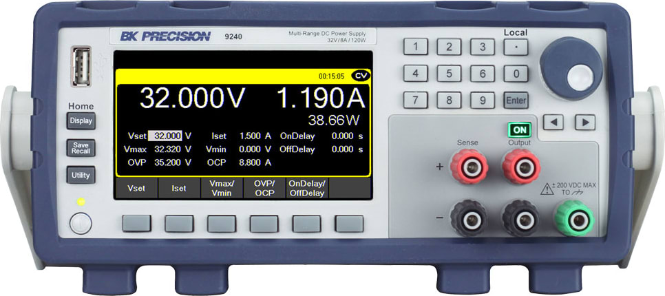 B&K Precision 9240-GPIB - Multi-Range DC Power Supply (32V / 8A / 120W) with GPIB Interface