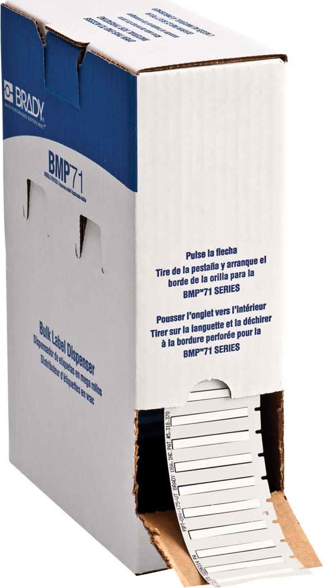 Brady BM-094-175-342 - Wire and Cable Labels, PermaSleeve, White, Matte, 0.094' Dia., 1.75'W, 2500/Roll