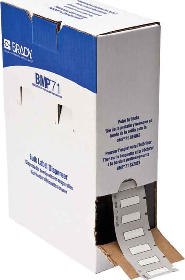 Brady BM-187-1-342 - Cable/Wire Labels, Heat Shrink, for M6 M7 Printers, 0.187' Dia x 1', White