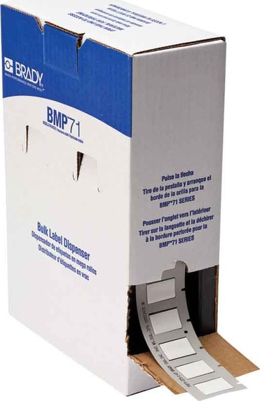 Brady BM-375-1-342 - Cable/Wire Labels, Heat Shrink, For M6 M7 Printers, 0.375' Dia x 1', White