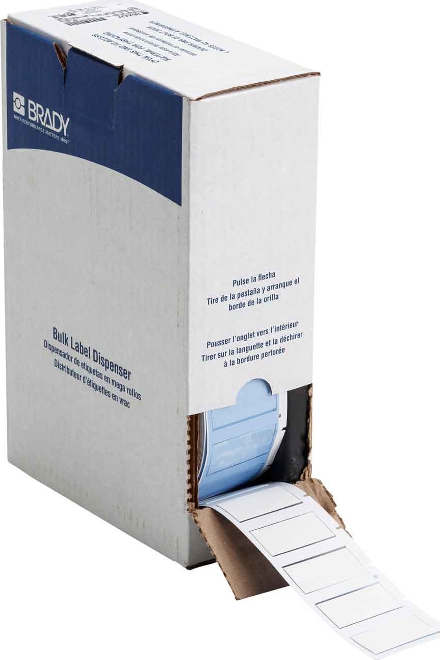 Brady BM-500-175-342 - Wire and Cable Labels, PermaSleeve, White, Matte, 0.5' Dia., 1.75'W, 1000/Roll