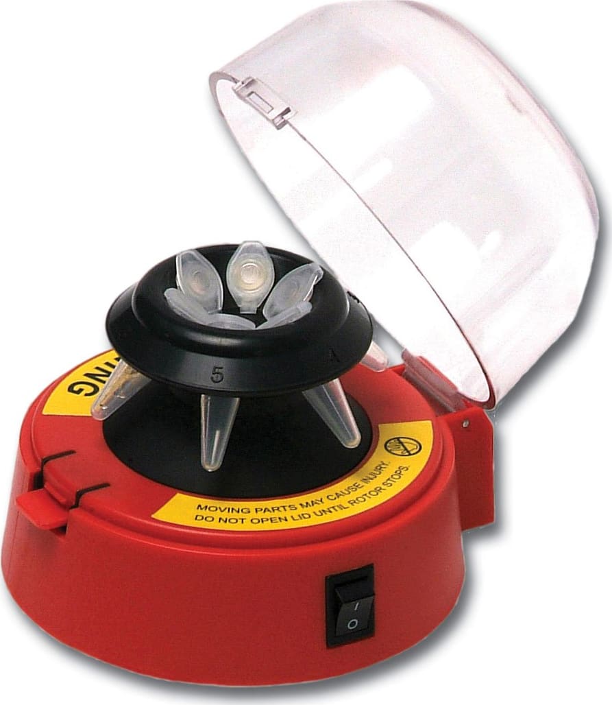Benchmark BSC1006-R - Red Mini-Centrifuge with 2 Rotors, 6 Tubes, 115V