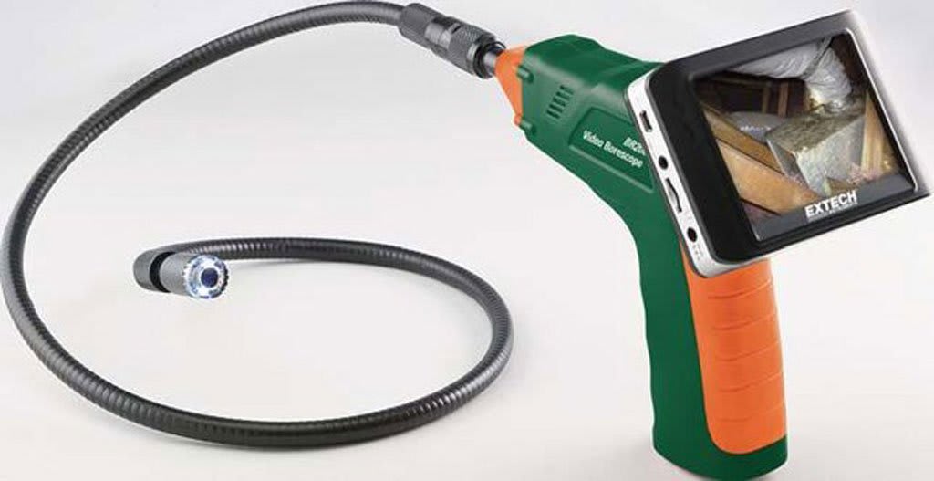 Extech BR200 Video Borescopes - Shaft Length: 9.8 IN, Shaft Diameter: 0.66 IN, Screen Size: 3.5 IN