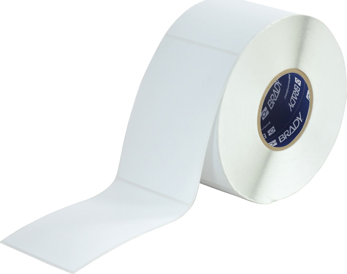 Brady DT-25-813-1 - Direct Thermal Printable Paper Labels, 6' H x 4' W, White, 1000/Roll