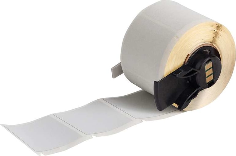 Brady M6-32-486 - Adhesive Metallized Matte Polyester Labels for M6 M7 Printers, 1.5' H x 1.5', Roll of 250 Labels