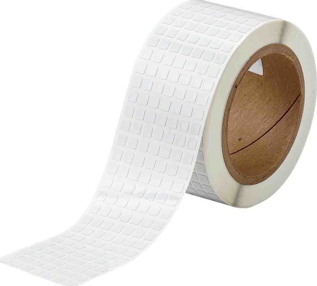 Brady THT-70-717-20 - Electrostatic Dissipative 2 mil Poly Labels, 0.25' H x 0.25' W, White, 20000/Roll
