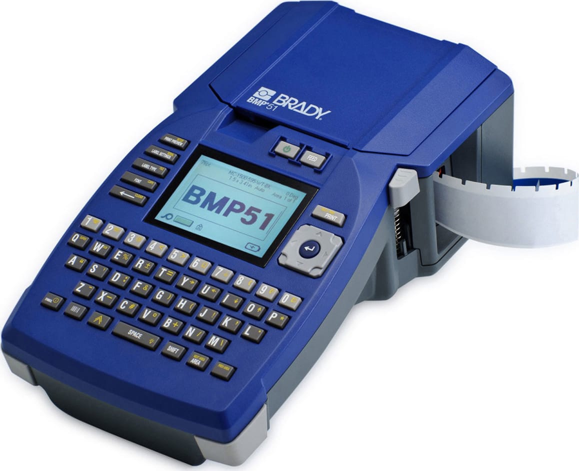 Brady BMP51 - BMP51 Label Printer w/ Li-Ion Battery w/ Barcode Capable (Blue)