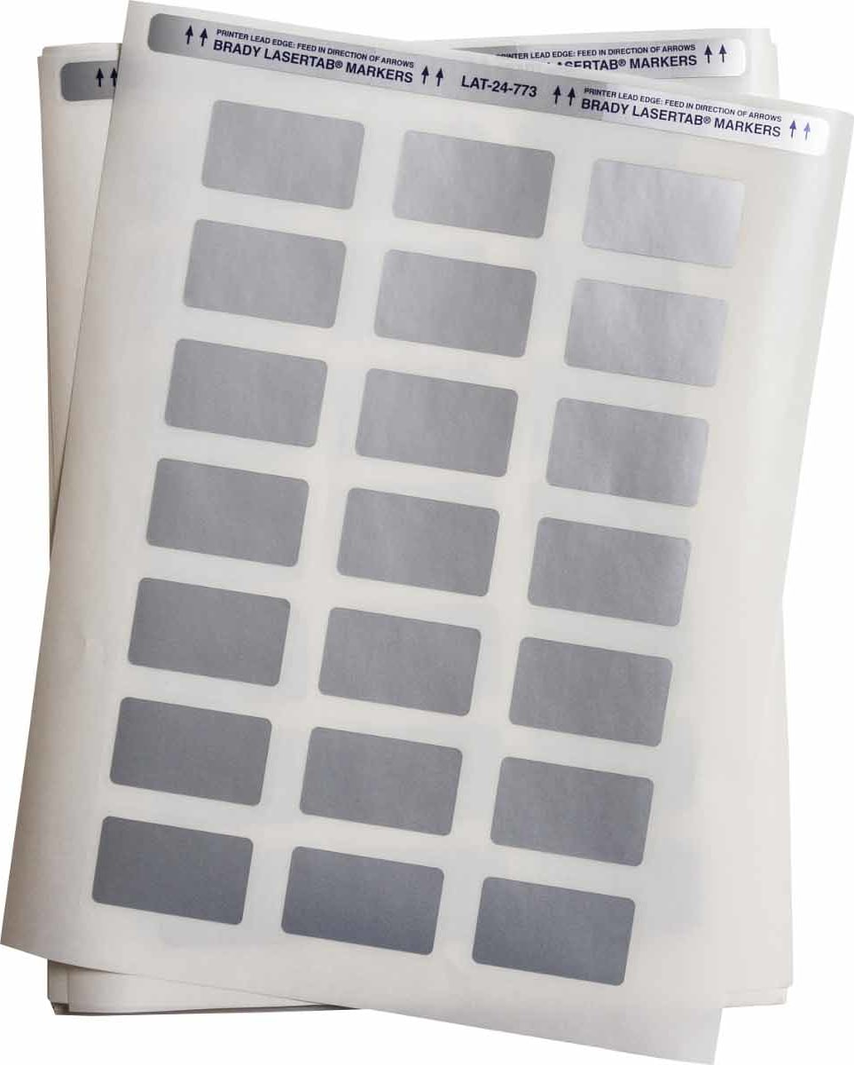 Brady LAT-24-773-1 - LaserTab PermaShield Metallized Polyester Labels, 1000/PKG (Silver)