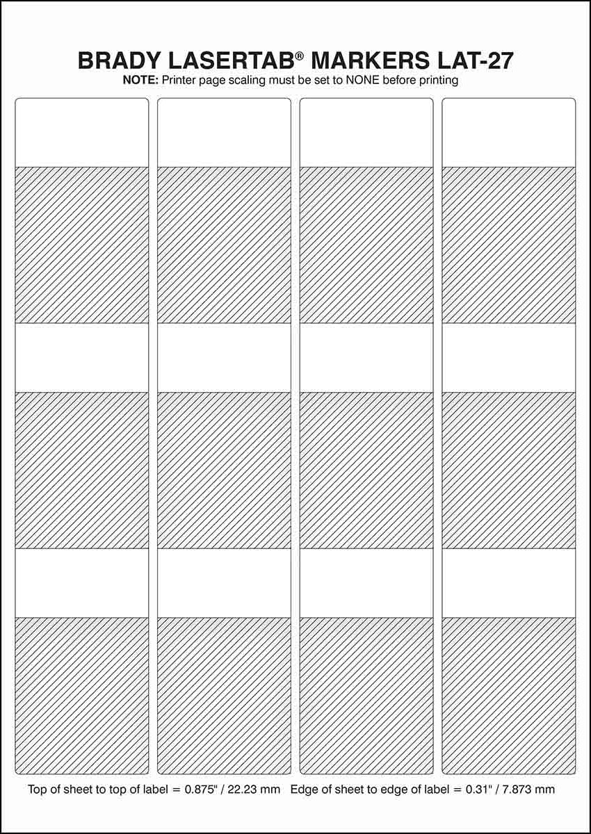 Brady LAT-27-361-1 - LaserTab Self-Lam Polyester Labels, 3.167' H x 1.875' W, White/Clear, 84/Pack