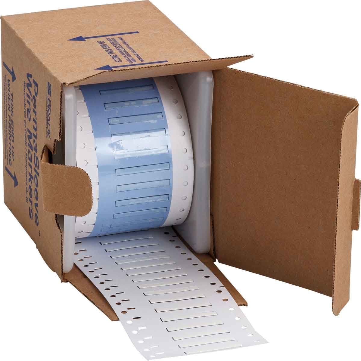 Brady PS-094-150-WT-S - Wire and Cable Labels, PermaSleeve Heat Shrink for 3' Core Printers, 500/Roll, White, Single-Sided