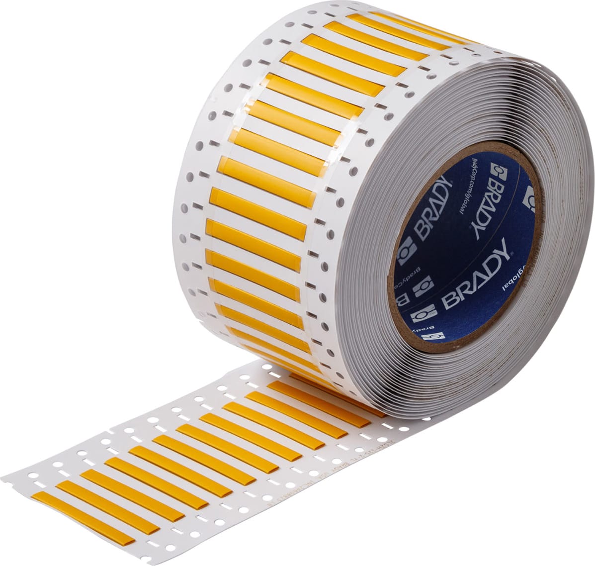 Brady PS-094-150-YL-2 - PermaSleeve Heat Shrink Wire and Cable Labels, 0.094' Dia x 0.75' W, 5000/Roll (Yellow)
