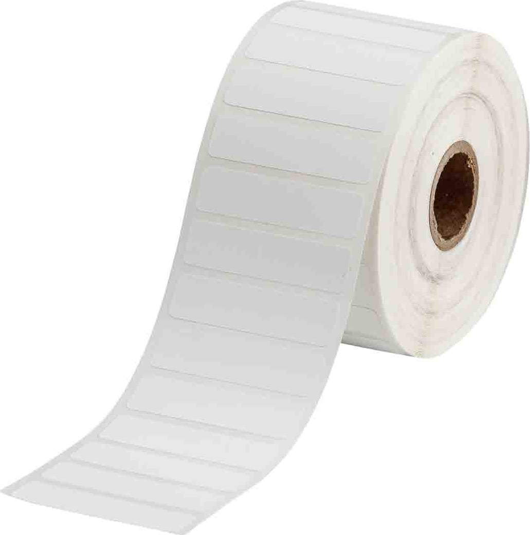 Brady THT-53-7425-2-SC - Chemical Resistant Cryogenic Polypropylene Labels for 1' Small Core Printers, 0.5' H x 2' W (White)