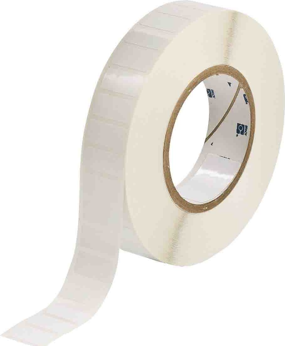 Brady THT-59-483-10 - 3' Core High Adhesion Glossy Polyester with Rubber Adhesive Labels, 0.5' x 1', 5000/Roll