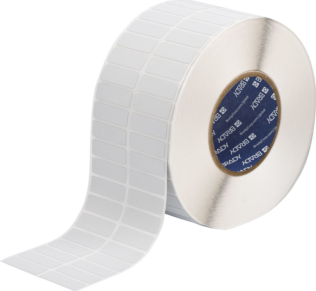 Brady THT-6-8591-10-WT - 3' Core Weather Resistant Polyester Outdoor Labels, 0.75' x 1.5' (White)