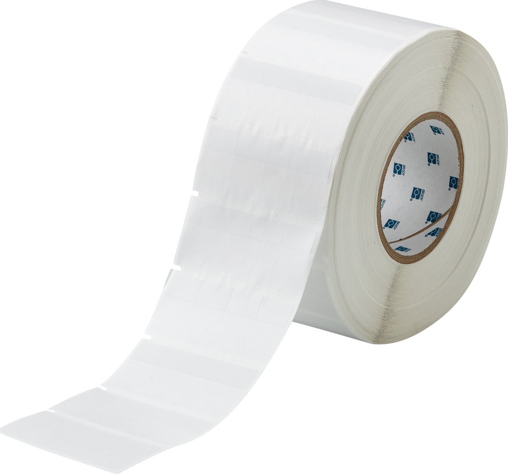 Brady THT-74-427-10 - Self-Laminating Vinyl Wrap Around Labels for 3' Core Printers - 1.437' x 0.8'