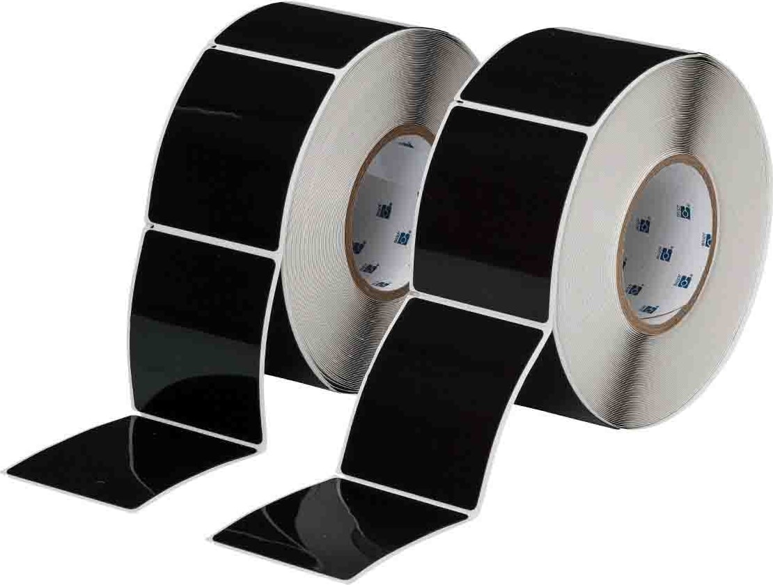 Brady THTEP-178-593-.5BK - 3' Core Raised Panel Polyester Rectangular Labels