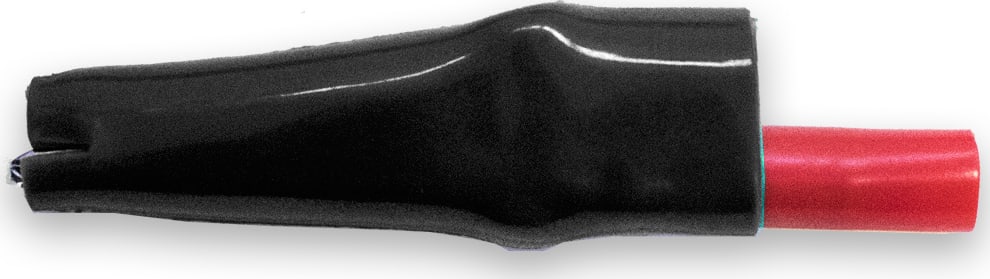 Mueller Electric BU-63-0 - Black Insulated Alligator Steel Clip