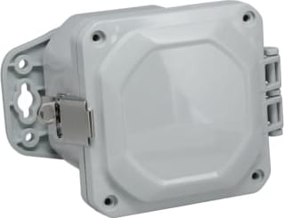 Bud Industries DPH-28721 - Heavy-Duty Plastic Enclosure w/ Adjustable Panel Height, NEMA 6P, IP68, Gray Hinged Cover