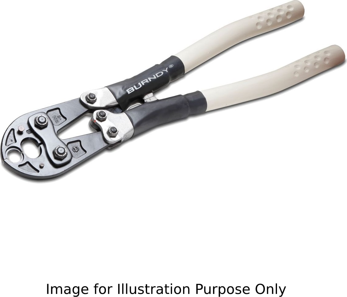 Burndy MD6 - HYTOOL Hand Operated Crimper with BG/D3 Grooves, Hickory Handles