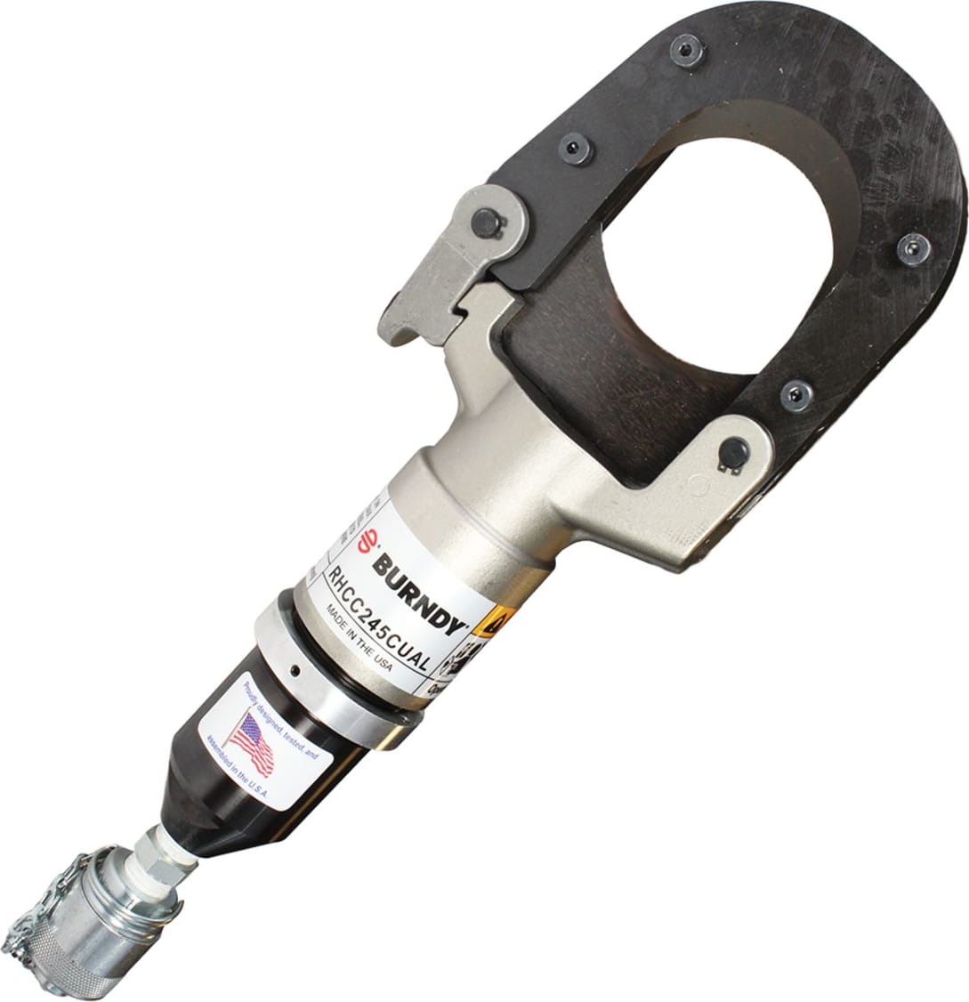 Burndy RHCC245CUAL - Remote Hydraulic Cutter, Latch-Head, 2.45in CU/AL, 10000 PSI