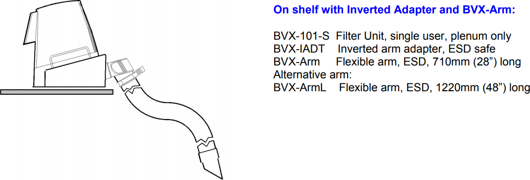 Metcal BVX-IADT - Inverted Arm Adapter, ESD Safe