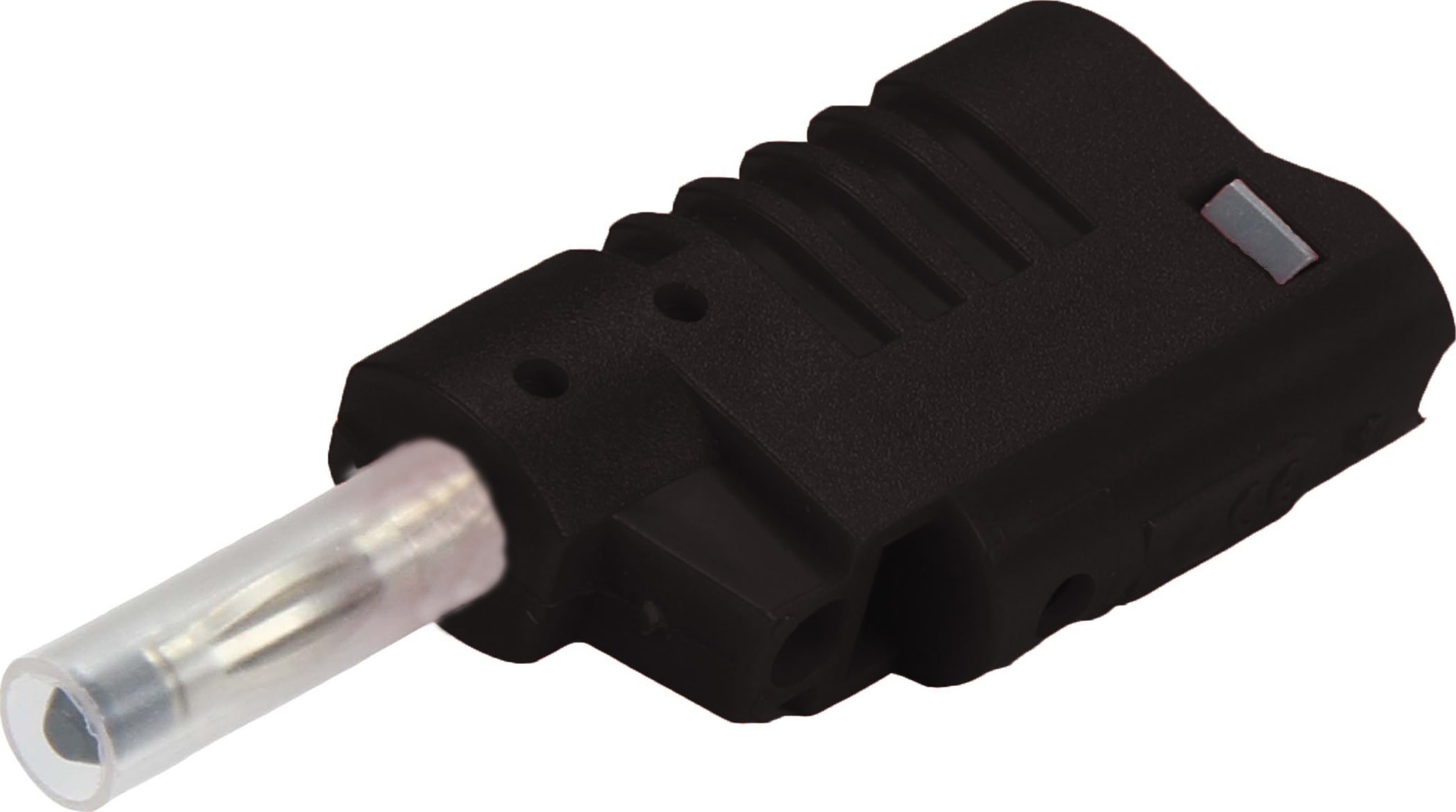 Cal Test CT2015-0 - 4mm DIY Stacking Retractile Sleeve Plug with Solderless Screw - Black (10 Pack)