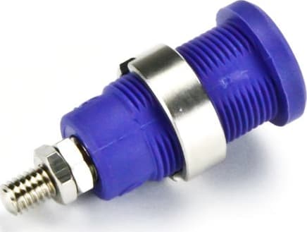 Cal Test CT2236-7 4mm Safety Jack, M4 Stud - Panel, Violet (50 Pack)