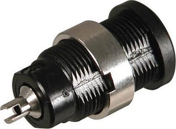 Cal Test CT2242-0 4mm Safety Jack, Solder Slot - Panel, Black (50 Pack)