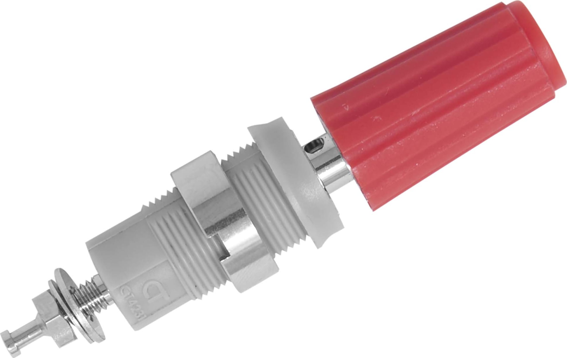 Cal Test CT4231-NI-2 4mm Sheathed Binding Post, Red