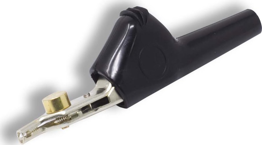 Cal Test CT4381-0 Large Angled Nose Telecom Clip w/Bed of Nails and Spike, Black