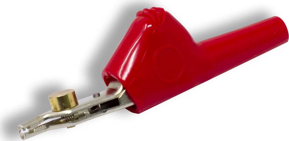 Cal Test CT4381-2 Large Angled Nose Telecom Clip w/Bed of Nails and Spike, Red