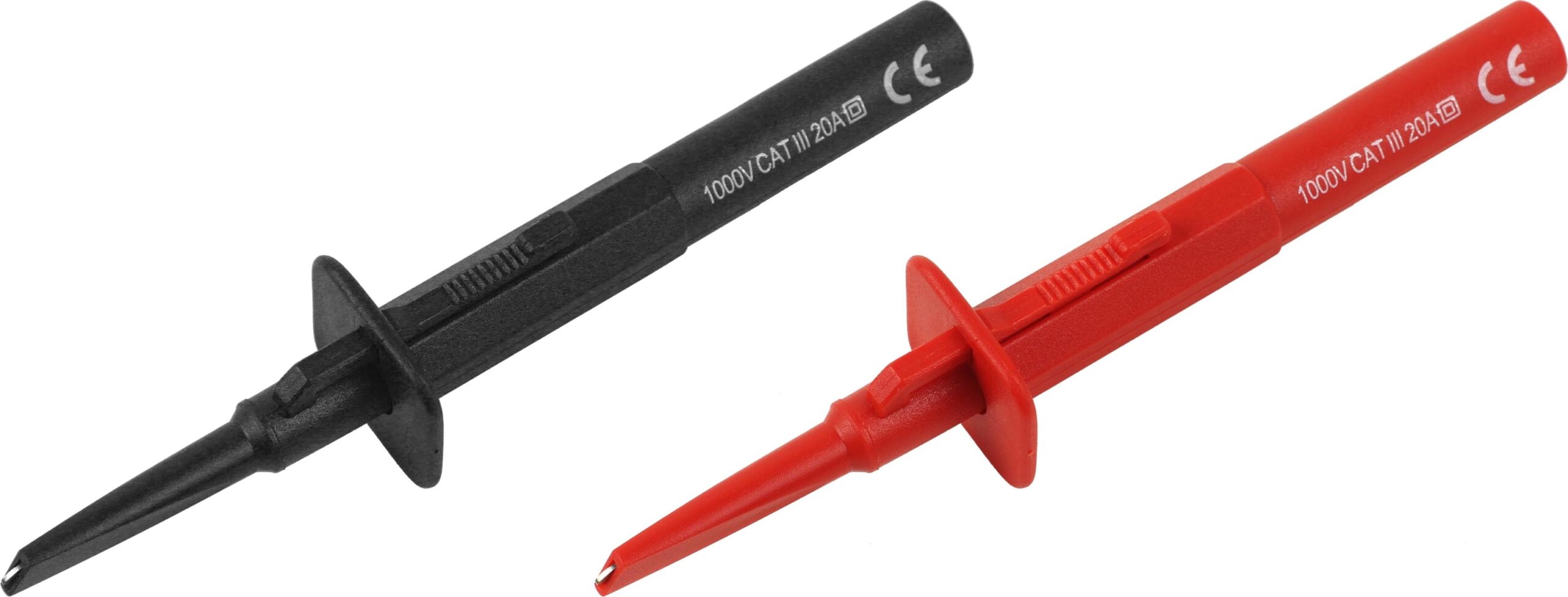 Cal Test CT4386 Insulated Sprung Hook Probes Pair (Black & Red)