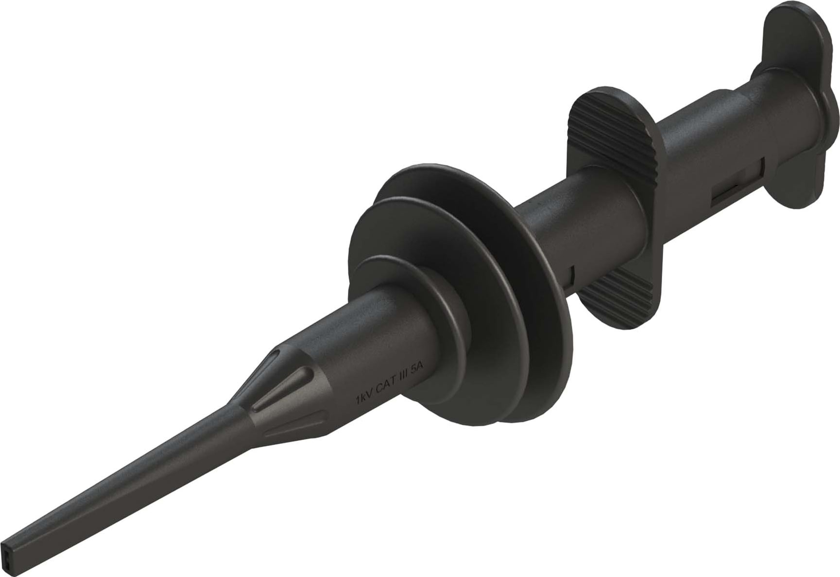 Cal Test CT4401-0 - 8kV Hook Clip with 4mm Sheathed Banana Jack, Black