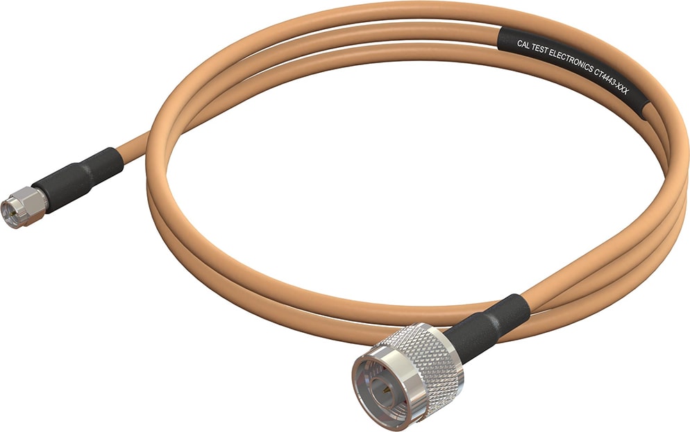 Cal Test CT4443-100 - Coaxial Cable, N-Type Male to SMA Male, RG142B/U (100 cm)