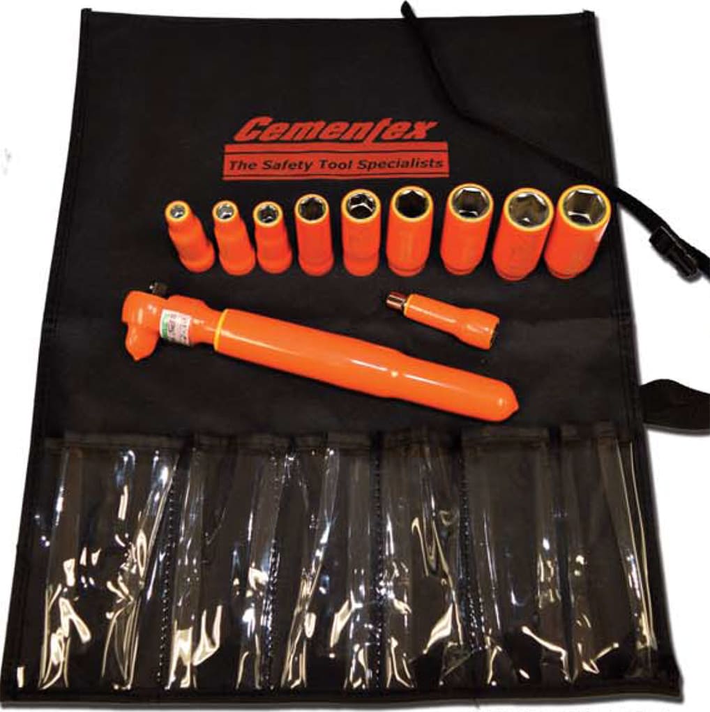 Cementex ISS38-16L - Insulated 3/8in SqDr 16Pc 12Pt Deep Wall Socket Set