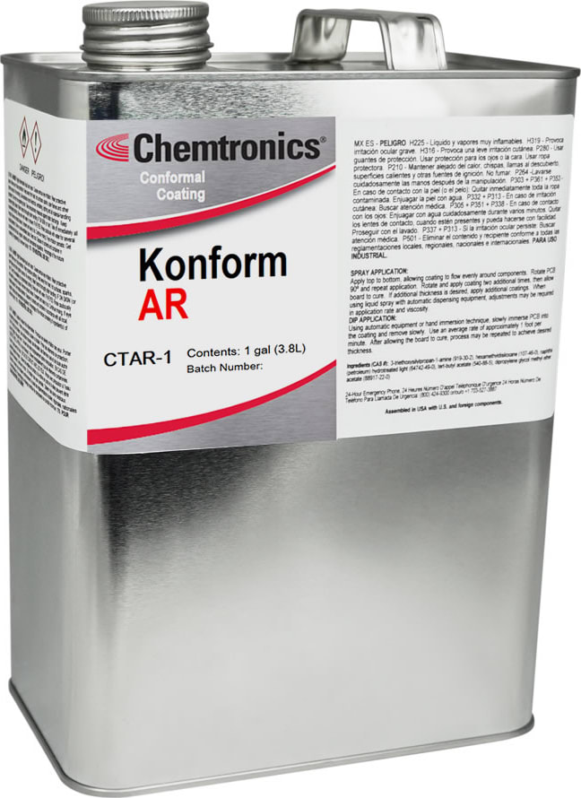 Chemtronics CTAR1 - Konform AR Acrylic Conformal Coating, 1 Gal / 3.7 L Container