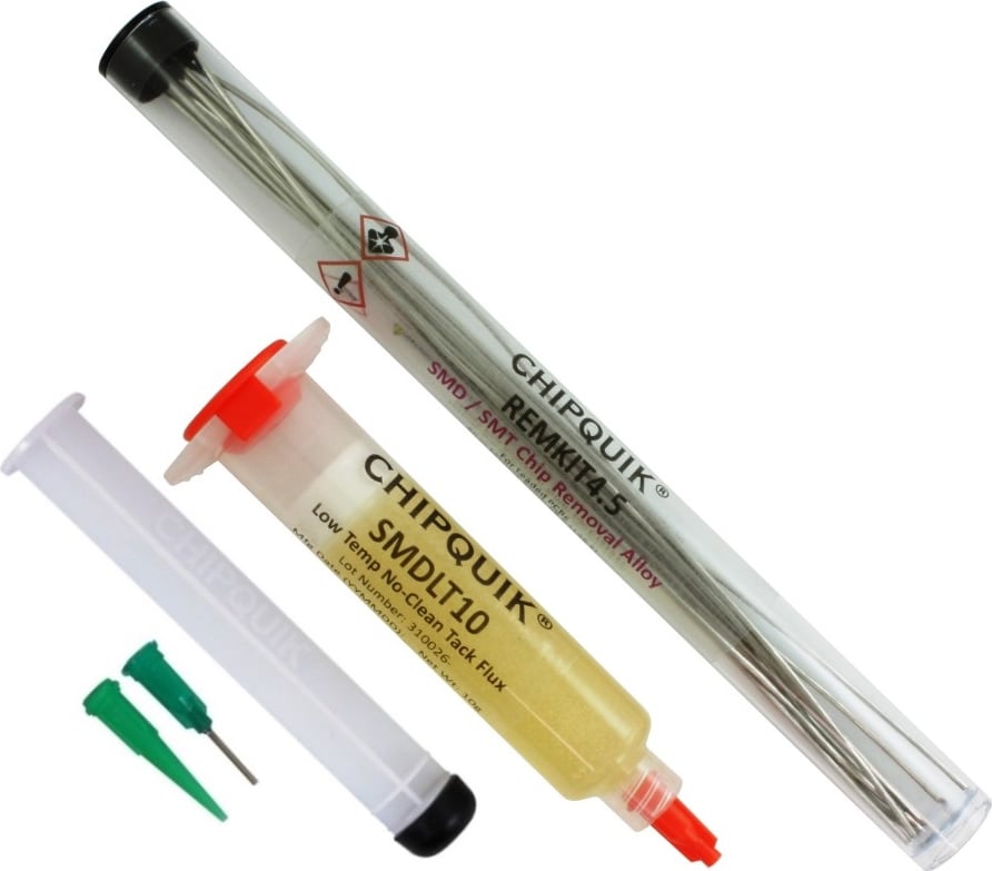 Chip Quik REMKIT4.5 - SMD / SMT Chip Removal Alloy With Flux Kit, 4.5ft