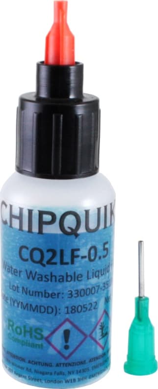 Chip Quik CQ2LF-0.5 - Liquid Flux Water Washable in 15ml (0.5oz) Squeeze Bottle w/ Tip